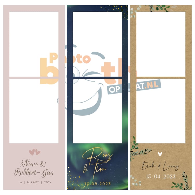 voorbeelden ontwerpjes photobooth prints
