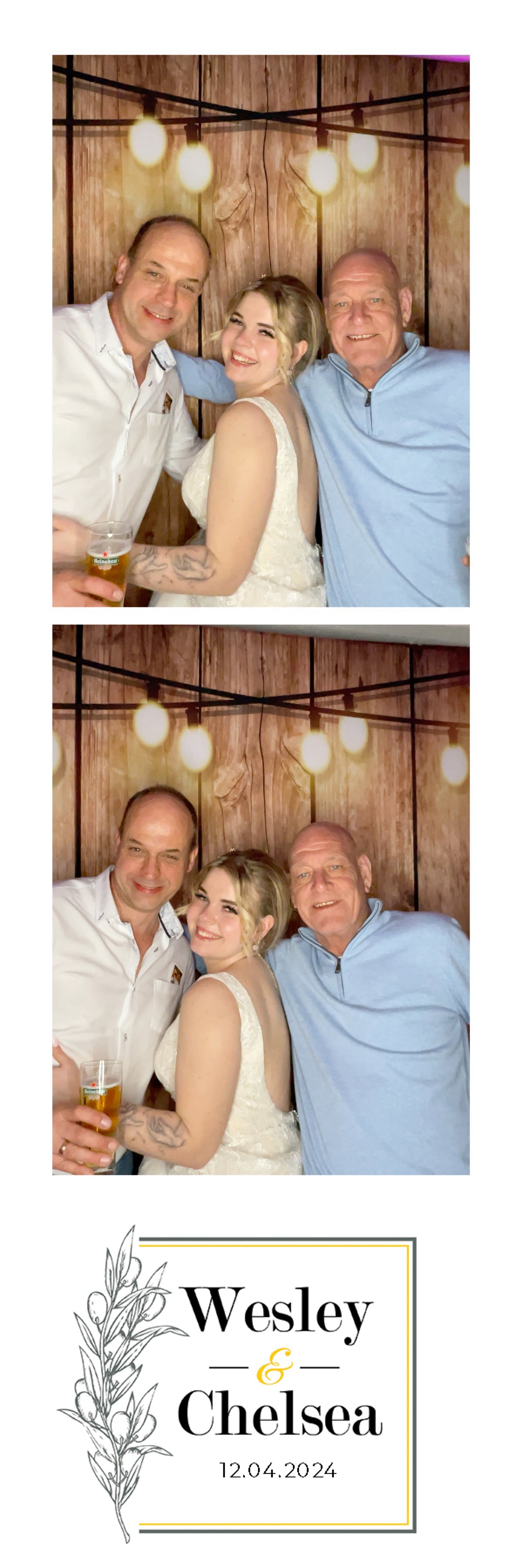 Voorbeeld fotostrip ontwerpen met klantlogo en persoonlijke elementen