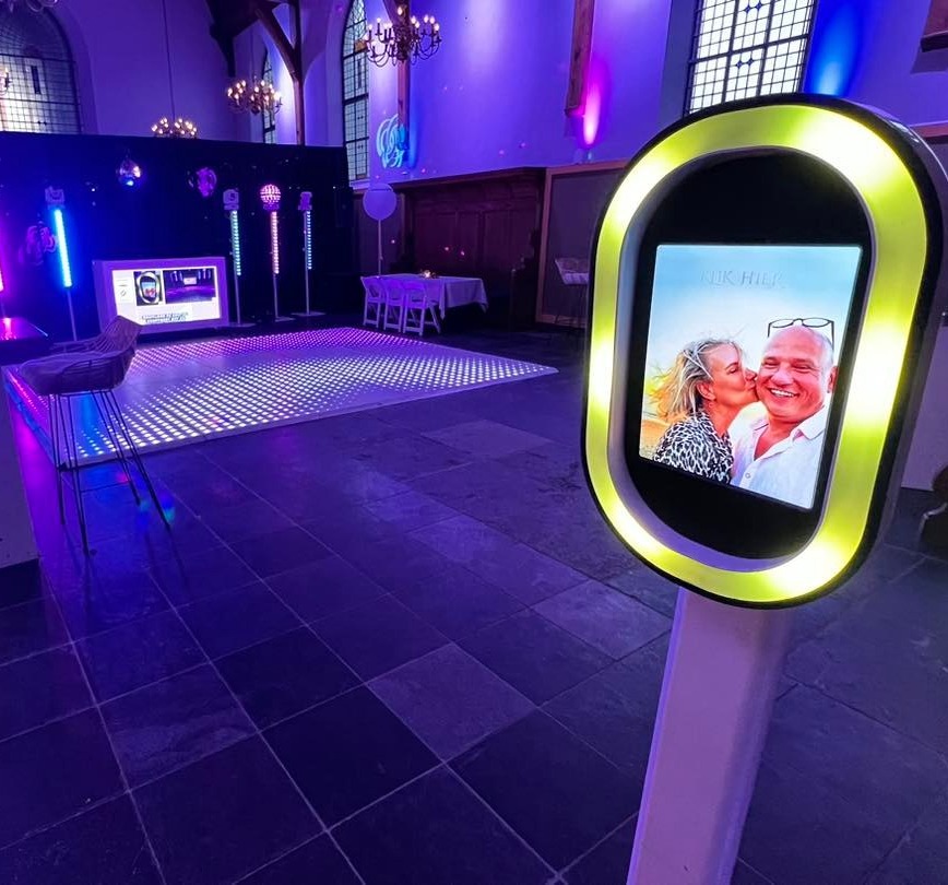 normale moderne photobooth met fotopaal