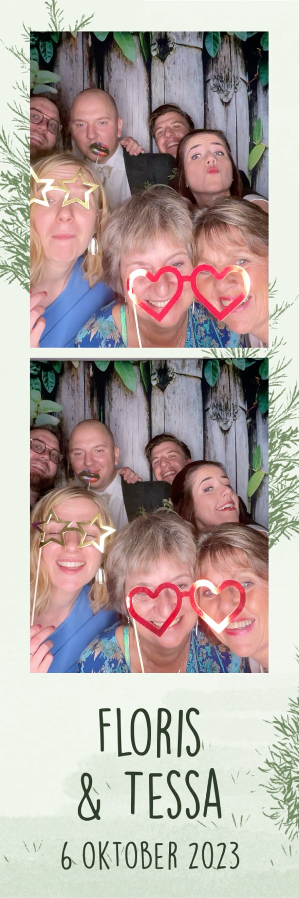 Leuke floris en tessa fotostrips van een photobooth